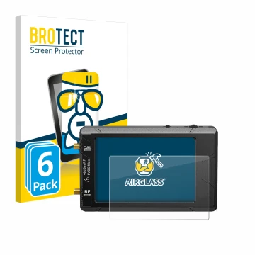 Vorderseite einer Produktverpackung mit dem Markenlogo BROTECT. Daneben ist das Gerät tinySA ultra spectrum analyser mit dem z