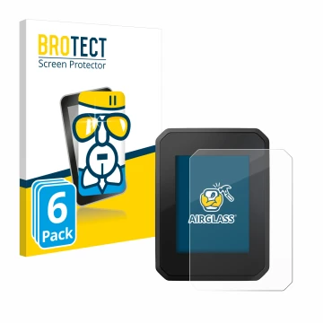 Vorderseite einer Produktverpackung mit dem Markenlogo BROTECT. Daneben ist das Gerät FIT Display Compact mit dem zugehörigen 
