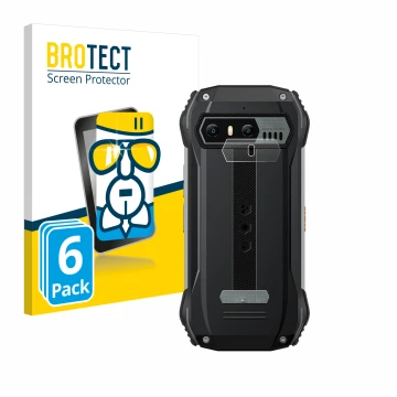 Vorderseite einer Produktverpackung mit dem Markenlogo BROTECT. Daneben ist das Gerät Blackview N6000 (NUR Kameraschutz) mit d