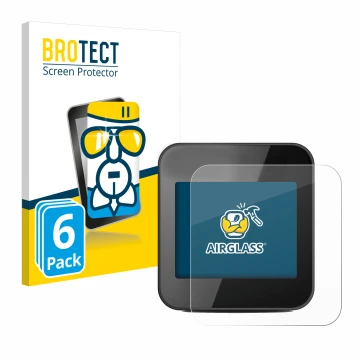 Vorderseite einer Produktverpackung mit dem Markenlogo BROTECT. Daneben ist das Gerät Cycplus GPS G1 mit dem zugehörigen Displ