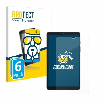 Vorderseite einer Produktverpackung mit dem Markenlogo BROTECT. Daneben ist das Gerät Blackview Tab 60 8.68