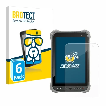 Vorderseite einer Produktverpackung mit dem Markenlogo BROTECT. Daneben ist das Gerät Juniper Systems Cedar CT8X2 mit dem zuge