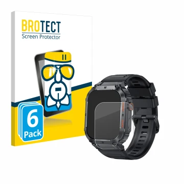 Vorderseite einer Produktverpackung mit dem Markenlogo BROTECT. Daneben ist das Gerät GaWear K57PRO 1.96