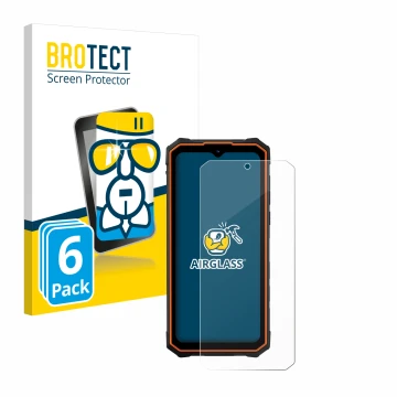 Vorderseite einer Produktverpackung mit dem Markenlogo BROTECT. Daneben ist das Gerät Hotwav Cyber 13 Pro mit dem zugehörigen 