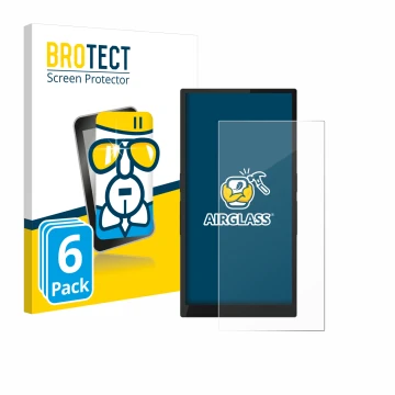 Vorderseite einer Produktverpackung mit dem Markenlogo BROTECT. Daneben ist das Gerät Hiby R6 Pro II (2. Gen.) mit dem zugehör