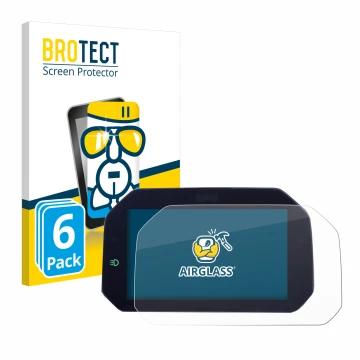 Vorderseite einer Produktverpackung mit dem Markenlogo BROTECT. Daneben ist das Gerät BMW R 1300 GS TFT 6.5