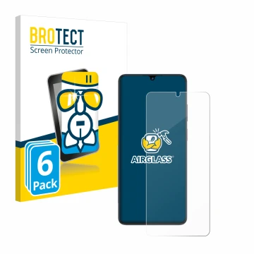 Vorderseite einer Produktverpackung mit dem Markenlogo BROTECT. Daneben ist das Gerät ZTE Blade V50 Vita mit dem zugehörigen D