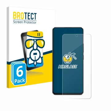 Vorderseite einer Produktverpackung mit dem Markenlogo BROTECT. Daneben ist das Gerät Xiaomi Poco X6 mit dem zugehörigen Displ