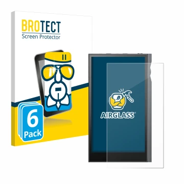 Vorderseite einer Produktverpackung mit dem Markenlogo BROTECT. Daneben ist das Gerät Astell&Kern Kann Ultra mit dem zugehörig