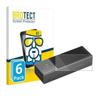 Vorderseite einer Produktverpackung mit dem Markenlogo BROTECT. Daneben ist das Gerät Timekettle X1 mit dem zugehörigen Displa