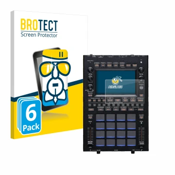 Vorderseite einer Produktverpackung mit dem Markenlogo BROTECT. Daneben ist das Gerät KORG KAOSS Replay mit dem zugehörigen Di