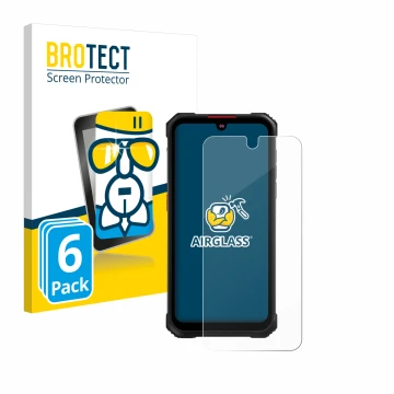 Vorderseite einer Produktverpackung mit dem Markenlogo BROTECT. Daneben ist das Gerät Hotwav Cyber 9 Pro mit dem zugehörigen D
