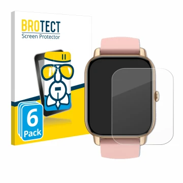 Vorderseite einer Produktverpackung mit dem Markenlogo BROTECT. Daneben ist das Gerät Sross Smartwatch 1.83