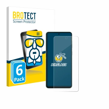 Vorderseite einer Produktverpackung mit dem Markenlogo BROTECT. Daneben ist das Gerät Samsung Galaxy M55 mit dem zugehörigen D