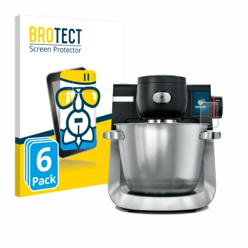 Vorderseite einer Produktverpackung mit dem Markenlogo BROTECT. Daneben ist das Gerät Bosch MUM Serie 6 mit dem zugehörigen Di