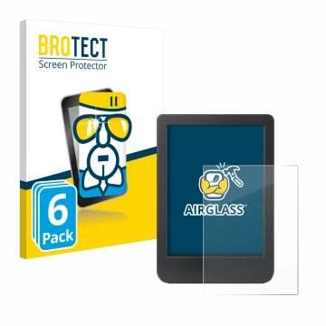 Vorderseite einer Produktverpackung mit dem Markenlogo BROTECT. Daneben ist das Gerät Kobo Clara Colour mit dem zugehörigen Di