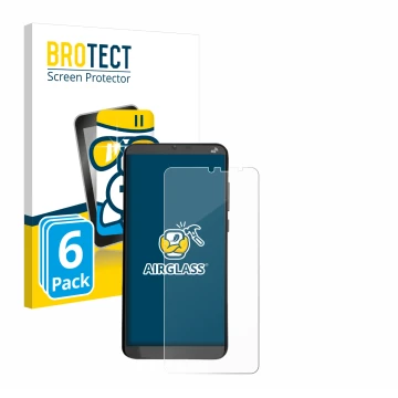 Vorderseite einer Produktverpackung mit dem Markenlogo BROTECT. Daneben ist das Gerät Brondi Amico XL mit dem zugehörigen Disp
