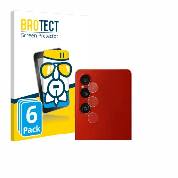 Vorderseite einer Produktverpackung mit dem Markenlogo BROTECT. Daneben ist das Gerät Sony Xperia 1 VI (NUR Kameraschutz) mit 