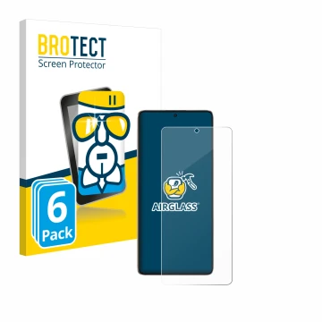 Vorderseite einer Produktverpackung mit dem Markenlogo BROTECT. Daneben ist das Gerät Xiaomi Poco F6 mit dem zugehörigen Displ