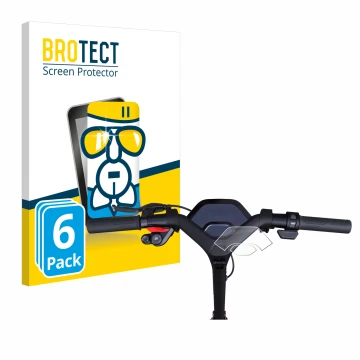 Vorderseite einer Produktverpackung mit dem Markenlogo BROTECT. Daneben ist das Gerät Segway Ninebot P65D mit dem zugehörigen 