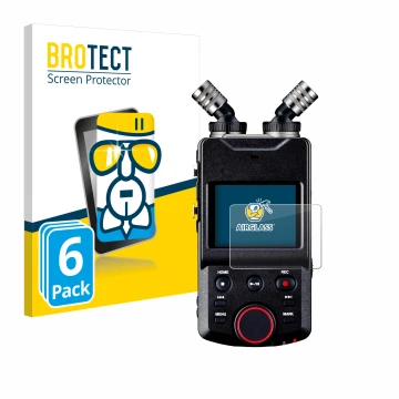 Vorderseite einer Produktverpackung mit dem Markenlogo BROTECT. Daneben ist das Gerät Tascam Portacapture X6 mit dem zugehörig