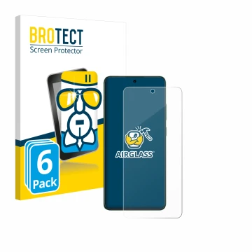 Vorderseite einer Produktverpackung mit dem Markenlogo BROTECT. Daneben ist das Gerät Oppo Reno 12 F 5G mit dem zugehörigen Di