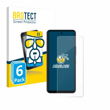 Vorderseite einer Produktverpackung mit dem Markenlogo BROTECT. Daneben ist das Gerät Telekom T Phone 2 Pro mit dem zugehörige