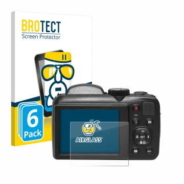 Vorderseite einer Produktverpackung mit dem Markenlogo BROTECT. Daneben ist das Gerät Kodak Pixpro AZ255 mit dem zugehörigen D