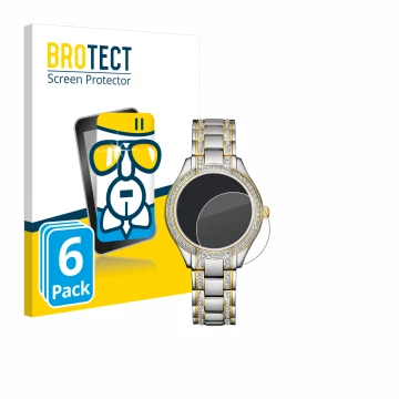 Vorderseite einer Produktverpackung mit dem Markenlogo BROTECT. Daneben ist das Gerät Citizen Eco Drive FE1234-50L mit dem zug