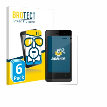 Vorderseite einer Produktverpackung mit dem Markenlogo BROTECT. Daneben ist das Gerät Logicom Wave 2 mit dem zugehörigen Displ