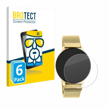 Vorderseite einer Produktverpackung mit dem Markenlogo BROTECT. Daneben ist das Gerät Oozoo Q00121 mit dem zugehörigen Display
