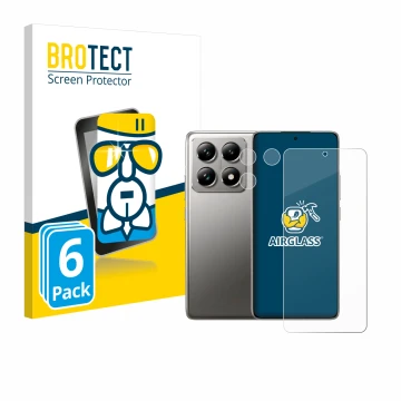 Vorderseite einer Produktverpackung mit dem Markenlogo BROTECT. Daneben ist das Gerät Xiaomi 14T Pro (Display+Kamera) mit dem 