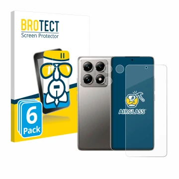 Vorderseite einer Produktverpackung mit dem Markenlogo BROTECT. Daneben ist das Gerät Xiaomi 14T (Display+Kamera) mit dem zuge