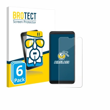 Vorderseite einer Produktverpackung mit dem Markenlogo BROTECT. Daneben ist das Gerät TCL 403 mit dem zugehörigen Displayschut