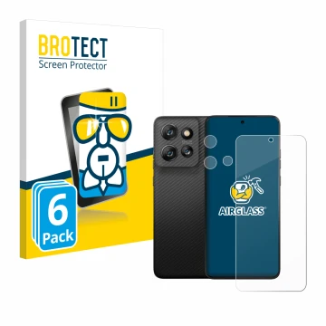 Vorderseite einer Produktverpackung mit dem Markenlogo BROTECT. Daneben ist das Gerät Motorola ThinkPhone 25 (Display+Kamera) 