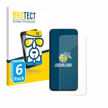 Vorderseite einer Produktverpackung mit dem Markenlogo BROTECT. Daneben ist das Gerät Huawei Nova 13 mit dem zugehörigen Displ