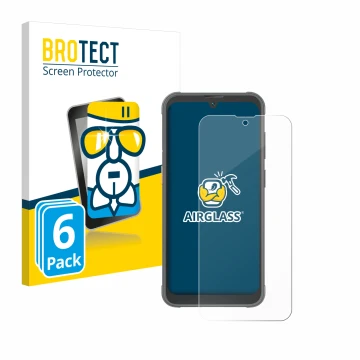 Vorderseite einer Produktverpackung mit dem Markenlogo BROTECT. Daneben ist das Gerät Blackview BV5200 Pro mit dem zugehörigen