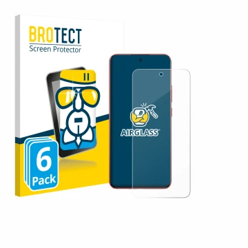 Vorderseite einer Produktverpackung mit dem Markenlogo BROTECT. Daneben ist das Gerät Oppo A5 Pro mit dem zugehörigen Displays