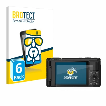 Vorderseite einer Produktverpackung mit dem Markenlogo BROTECT. Daneben ist das Gerät Yashica City 100 mit dem zugehörigen Dis