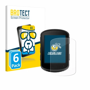Vorderseite einer Produktverpackung mit dem Markenlogo BROTECT. Daneben ist das Gerät Garmin Edge 540 Solar mit dem zugehörige