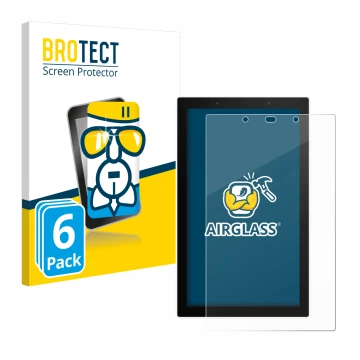 Vorderseite einer Produktverpackung mit dem Markenlogo BROTECT. Daneben ist das Gerät SONOFF NSPanel Pro 120 mit dem zugehörig