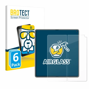 Vorderseite einer Produktverpackung mit dem Markenlogo BROTECT. Daneben ist das Gerät Huawei Mate X6 (Inneres Display) mit dem