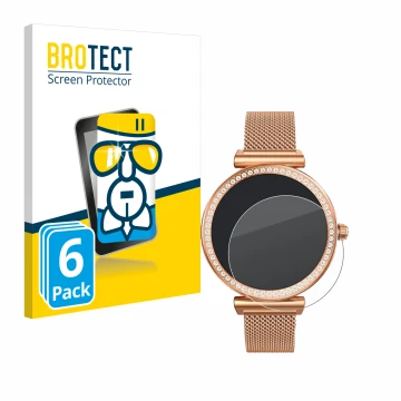 Vorderseite einer Produktverpackung mit dem Markenlogo BROTECT. Daneben ist das Gerät NONGAMX Smartwatch 1.27