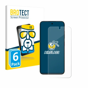 Vorderseite einer Produktverpackung mit dem Markenlogo BROTECT. Daneben ist das Gerät ZTE Blade V70 Vita mit dem zugehörigen D