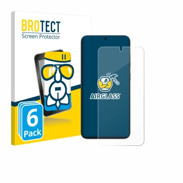 Vorderseite einer Produktverpackung mit dem Markenlogo BROTECT. Daneben ist das Gerät Samsung Galaxy S25 Enterprise Edition mi