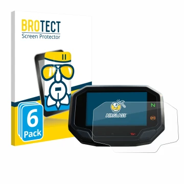 Vorderseite einer Produktverpackung mit dem Markenlogo BROTECT. Daneben ist das Gerät Kawasaki Versys 650 2022+ mit dem zugehö