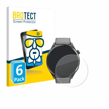 Vorderseite einer Produktverpackung mit dem Markenlogo BROTECT. Daneben ist das Gerät Hama Smartwatch 9000 mit dem zugehörigen