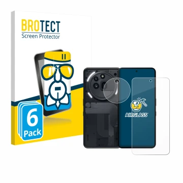 Vorderseite einer Produktverpackung mit dem Markenlogo BROTECT. Daneben ist das Gerät Nothing Phone (3a) Pro (Display+Kamera) 