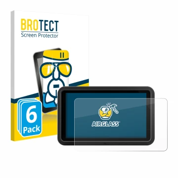 Vorderseite einer Produktverpackung mit dem Markenlogo BROTECT. Daneben ist das Gerät Atomos Shinobi Go mit dem zugehörigen Di