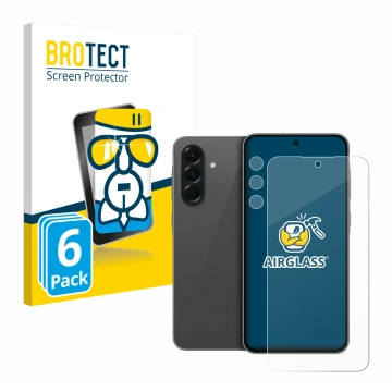 Vorderseite einer Produktverpackung mit dem Markenlogo BROTECT. Daneben ist das Gerät Samsung Galaxy A56 5G Enterprise Edition